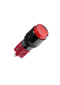 D16LAR1-2ABGR, кнопка с фиксацией и подсветкой неон 250В/5А