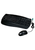 KB-8300M-BL-R, KB-C210, комплект, клавиатура KB09e+мышь NetScroll 120,PS/2,  черный