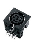 MDN-4FR, разъем MiniDIN гнездо на плату (L-KLS1-285A-04-B)
