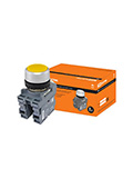 SQ0747-0003, MP1-20Y, кнопка в сборе d22мм 1з+1р желтая