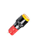 D16LAR1-2ABKY, кнопка с фиксацией и LED подсветкой 250В/5А