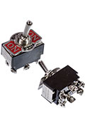 KN3B-203A, тумблер ON-OFF-ON, 6 контактов 10А 250В
