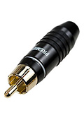 1-226G WHITE, штекер RCA металл на кабель белый 51мм "позолоченный"