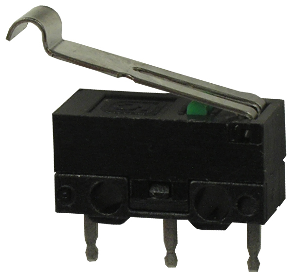 DM1-02P-40G-G, микропереключатель с лапкой 125В 1A