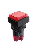 D16LMS1-1ABKR, кнопка без фиксации с LED подсветкой 250В/5А