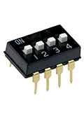 DS-04P, DIP переключатель 4 конт. шаг 2.54мм (ADE0404 )
