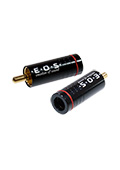 1-254G RED, штекер RCA металл на кабель, красный "позолоченный"