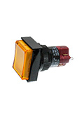 D16LMT1-1ABKY, кнопка без фиксации с LED подсветкой 250В/5А