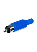 1-200 BL (RP-405), штекер RCA  пластик на кабель синий
