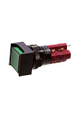 D16LAS2-2ABKG, кнопка с фиксацией 250В 5А, LED подсветка 24В