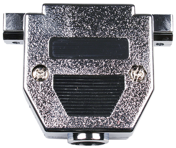 DNT-25C, корпус для D-SUB 25pin металлизированный с удлиненным винтом