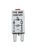 MODUL LV M93R GRAY, Модуль красный сведодиод+варистор, 110/240 V AC/DC