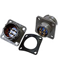 FQ18-4ZJ, блочная розетка, 4 штыревых контакта