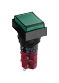 D16LAT1-2ABKG, кнопка с фиксацией и LED подсветкой 250В/5А