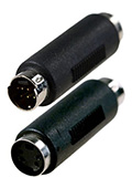 2-329, переходник MINI DIN 7 pin штекер-MINI DIN 4 pin гнездо (S-VHS) пластик