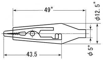 8-0027 black зажим электрический "КРОКОДИЛ"