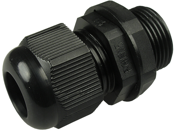 EG-13.5L B, кабельный ввод полиамидный черный удл.