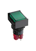 D16LMT2-1ABHG, кнопка без фиксации с LED подсветкой 250В/5А зеленая
