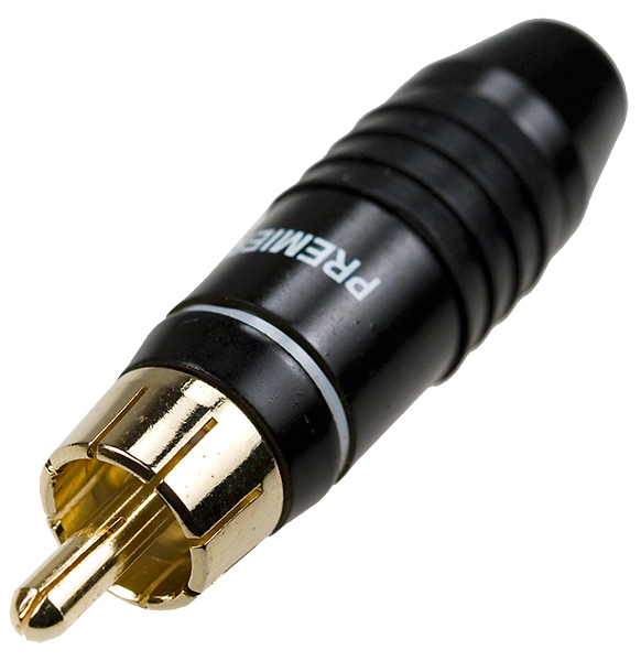 1-226G WHITE, штекер RCA металл на кабель белый 51мм "позолоченный"