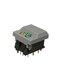 MP86B2G32H-G, миниатюрная кнопка без фиксации с 2-мя светодиодами 24В 12mА (SP86-B2-9-2/3)