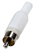 1-200 WT (RP-405), штекер RCA пластик на кабель белый