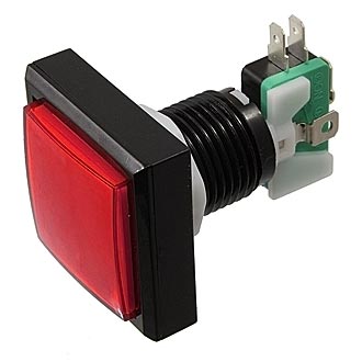 Кнопка GMSI-2B-S no(nc)+nc(no) red 44mm