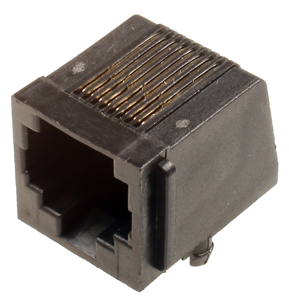 TJ2-8P8C, розетка телеф. на плату тип 2