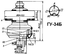 Генераторная лампа ГУ-34Б-3 (200*г)