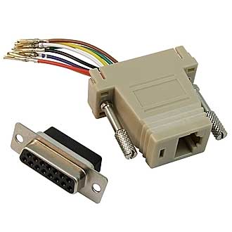 Переходник D-SUB DB15F-RJ45