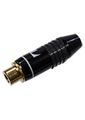 1-225G WHITE, гнездо RCA металл на кабель белый "позолоченный"