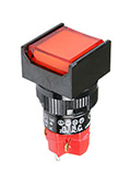 D16LMS2-1ABGR, кнопка без фиксации и подсветкой неон 250В/5А