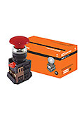 SQ0704-0015, Кнопка AEА-22 "Грибок" красный d22мм 1з+1р
