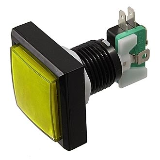 Кнопка GMSI-2B-S no(nc)+nc(no) yellow 44mm