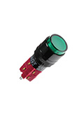 D16LAR1-2ABKG, кнопка с фиксацией и LED подсветкой 250В/5А