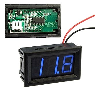 Щитовой прибор постоянного тока цифровой V27T-DL Blue (3.2-30V)