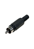 1-200BK(RP-405), штекер RCA пластик на кабель черный