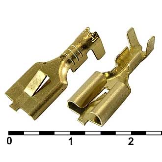 Клемма ножевая неизолированная DJ623-E6.3A .B.C