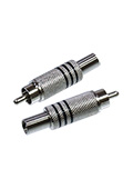 1-212 BLACK, штекер RCA металл на кабель пайка  черный