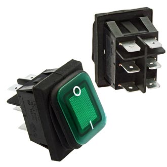 Переключатель SB092 IP65 on-on 22x30mm