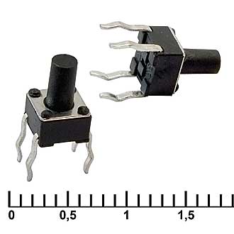 Кнопка тактовая IT-1109A (4.5x4.5x7)