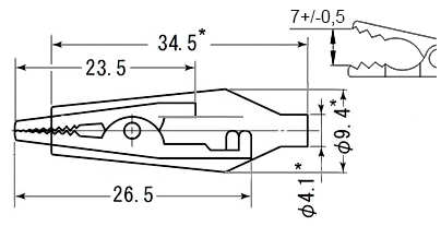 8-0025 black зажим электрический "КРОКОДИЛ"