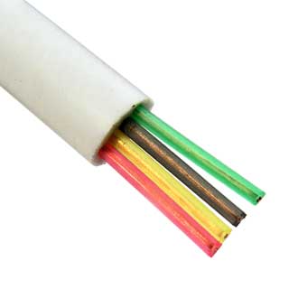 Кабель телефонный PVC2.2*4.70mm белый (100м)