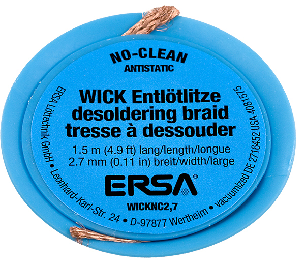 WICK NC 2.7, Оплетка с флюсом для удаления припоя 2.7