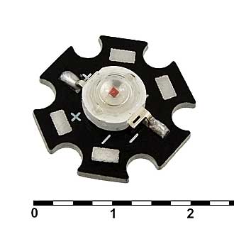 Мощные светодиоды 3WR 2.2V 50-65LM red