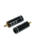 1-254G WHITE, штекер RCA металл на кабель, белый "позолоченный"