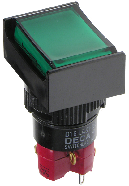 D16LMT2-1ABKG, кнопка без фиксации с LED подсветкой 250В/5А