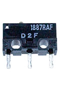 D2F, микропереключатель угловой 3А/125В АС