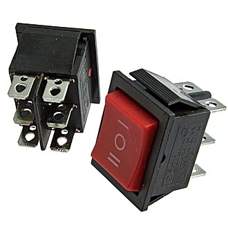 Переключатель RS-203-1C on-off-on   красный