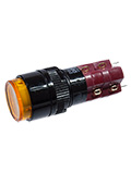 D16LAR1-2ABHY, кнопка с фиксацией и LED подсветкой 250В/5А