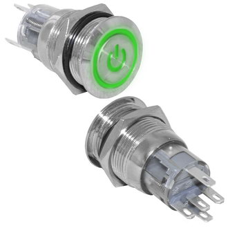Кнопка антивандальная LAS1-AGQ-11ZET/G/N on-on